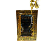 Large Handcrafted Brass Wall Mirror – Moroccan Style