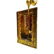 Large Handcrafted Brass Wall Mirror – Moroccan Style
