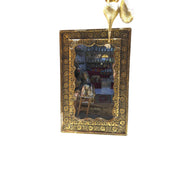 Large Handcrafted Brass Wall Mirror – Moroccan Style
