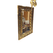 Large Handcrafted Brass Wall Mirror – Moroccan Style