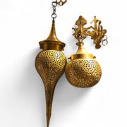 Gold Globe Lantern – Hanging or Tabletop – Handmade