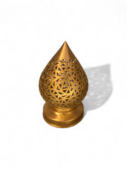 Gold Metal Lantern – Hanging or Tabletop – Handmade