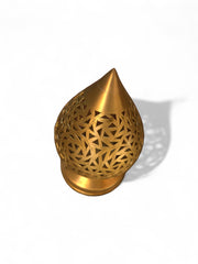 Gold Metal Lantern – Hanging or Tabletop – Handmade