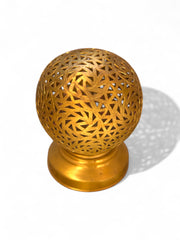 Gold Globe Lantern – Hanging or Tabletop – Handmade