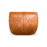 Authentic Moroccan Hand-Tooled Leather Saddle Bag