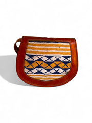 Handmade Moroccan Kilim & Leather Crossbody Bag