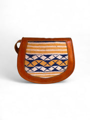 Handmade Moroccan Kilim & Leather Crossbody Bag