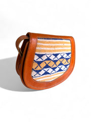 Handmade Moroccan Kilim & Leather Crossbody Bag
