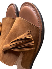 Handmade Suede & Leather Tassel Slides