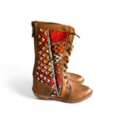 Handmade Moroccan Kilim Boots | Genuine Leather