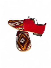 Handmade Moroccan Kilim Suede Oxfords