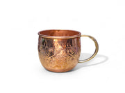 Polished Brass Embossed Mug