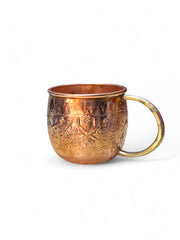 Polished Brass Embossed Mug