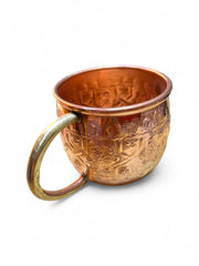 Polished Brass Embossed Mug