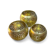 Geometric Metal Votive Candle Holders