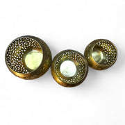 Geometric Metal Votive Candle Holders