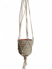 Handwoven Natural Macrame Plant Hanger with Terracotta Pot