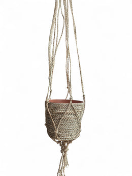 Handwoven Natural Macrame Plant Hanger with Terracotta Pot