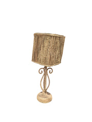 Raffia Table Lamp – Sculpted Natural Fiber Base