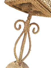 Raffia Table Lamp – Sculpted Natural Fiber Base
