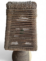 Handmade Raffia Jar Table Lamp - Artisan Home Lighting
