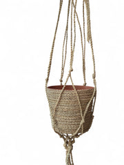 Handwoven Natural Macrame Plant Hanger with Terracotta Pot