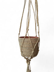 Handwoven Natural Macrame Plant Hanger with Terracotta Pot