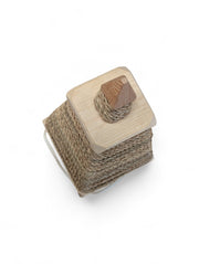 Handmade Natural Woven Cone Table Lamp - Rustic Bohemian Accent Light