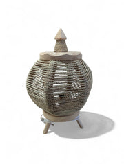 Handmade Natural Rattan & Wood Table Lamp