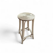 Handmade Woven Seat Counter Stool - Natural Rattan & Wood Bar Stool