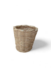 Set of 3 Handwoven Wicker Baskets – Natural Handmade Decor – Medium & Small Sizes – Rustic Storage Baskets