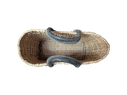 Reed Storage Basket – Handmade Medium Tote with Leather Handles