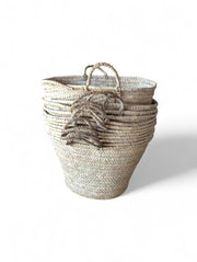 Straw Bags Set – Handwoven Nesting Storage Baskets