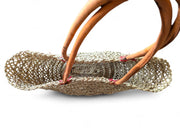 Handmade Straw Tote Bag with Leather Handles