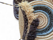 Handwoven Round Straw Crossbody Bag
