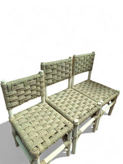 Handmade Woven Bar Stool Chair – Natural Wood