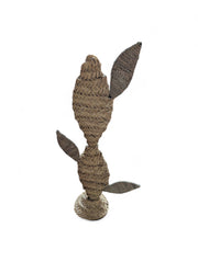 Handwoven Straw Cactus Decor | Boho Home Accent