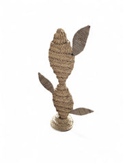 Handwoven Straw Cactus Decor | Boho Home Accent