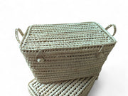 Handmade Palm Storage Basket with Lid