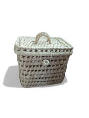 Handmade Palm Leaf Storage Baskets with Lids
