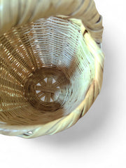 Set of 3 Handwoven Wicker Baskets – Natural Handmade Decor – Medium & Small Sizes – Rustic Storage Baskets